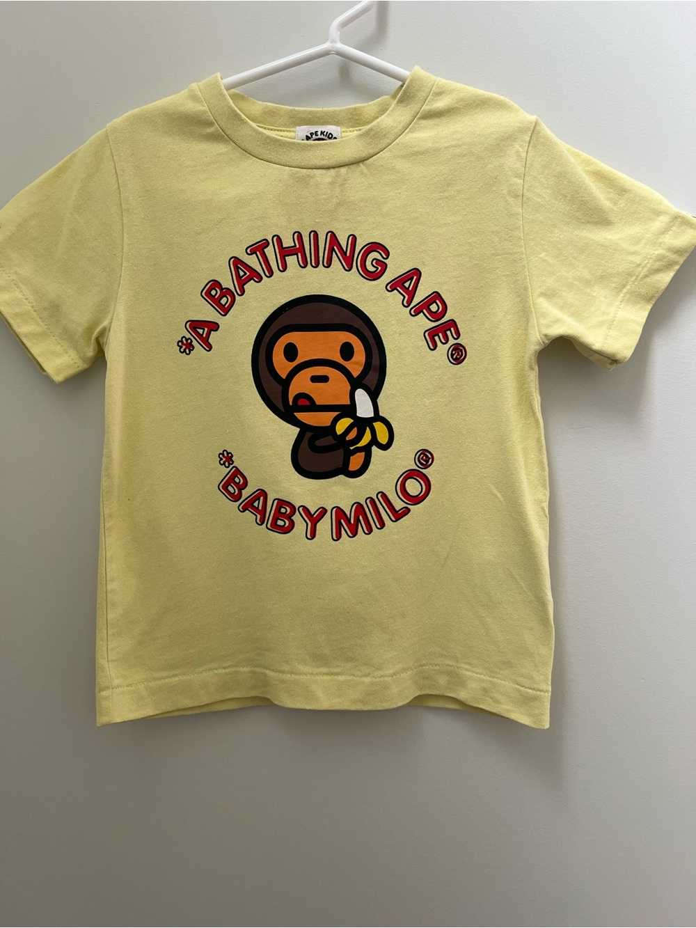 Bape Baby Milo Yellow Graphic Tee